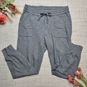 Aerie Gray Cotton Blend Jogger Sweatpants Zip Ankle Athleisure Lounge‎ M